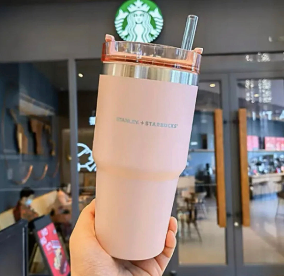 Starbucks stainless steel vacuum car hold insulated straw cup