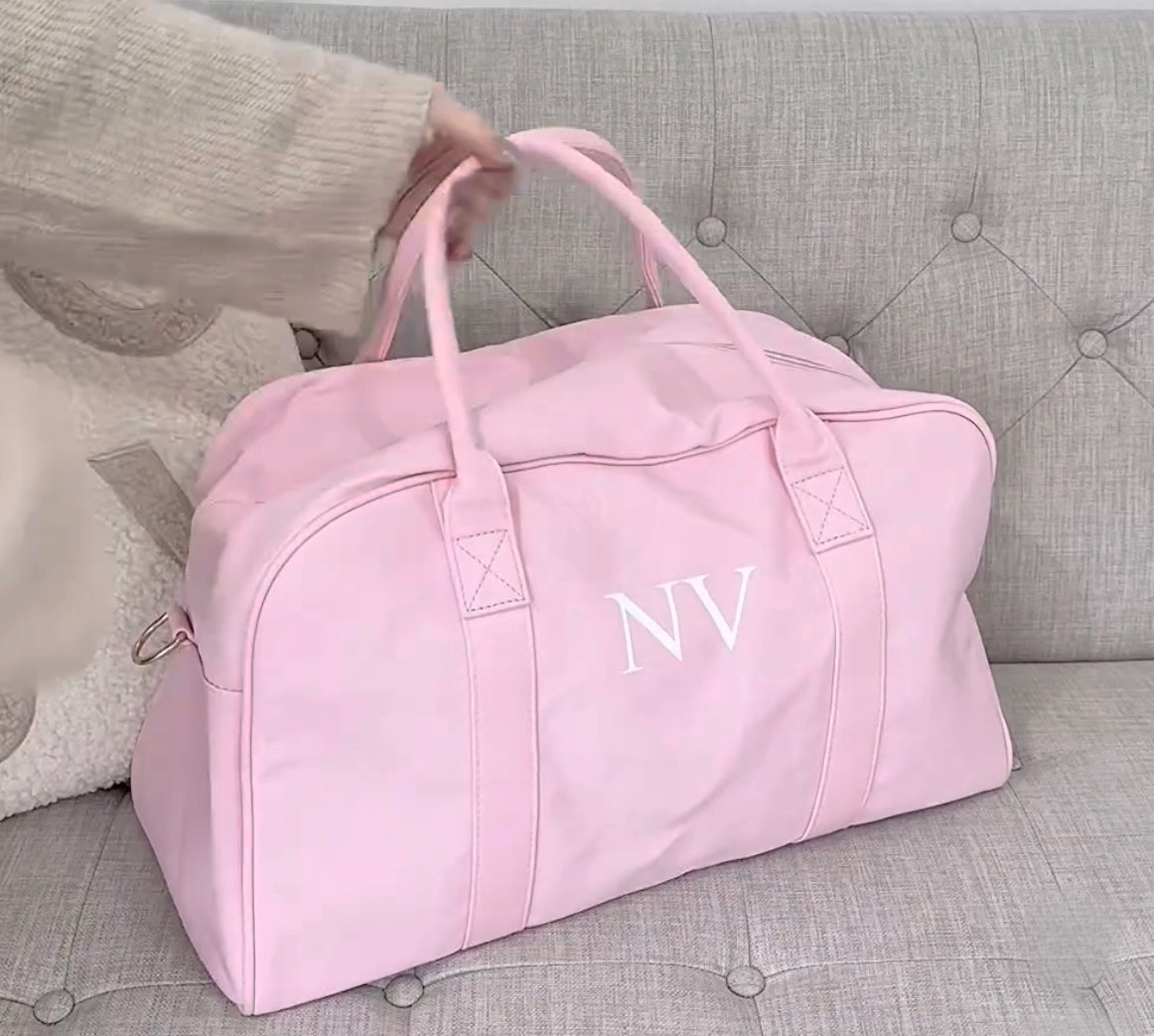 Pink overnight bag best sale