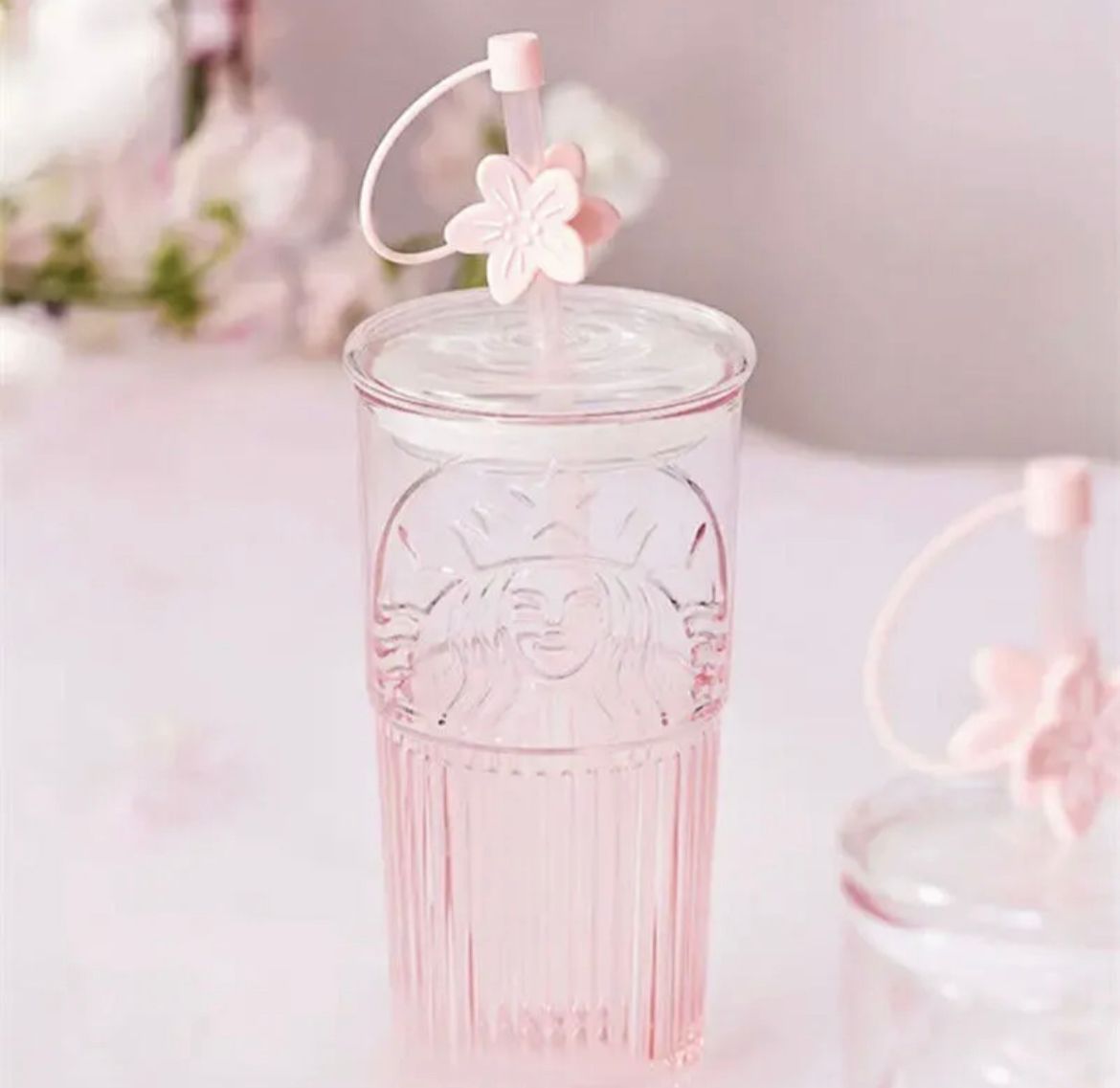 Pink Starbucks Iced Coffee Cup Glass