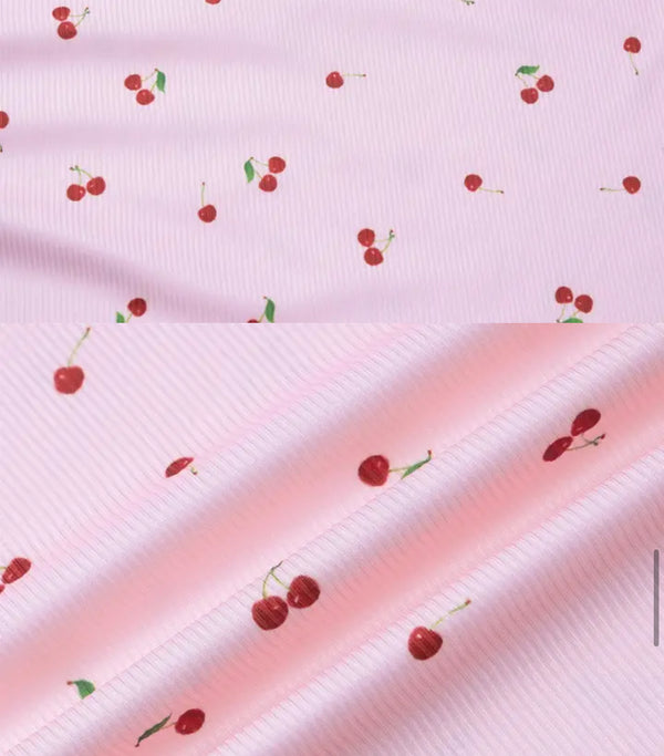 Baby pink cherry maxi dress