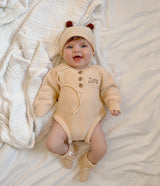 knitted Romper and Hat Set