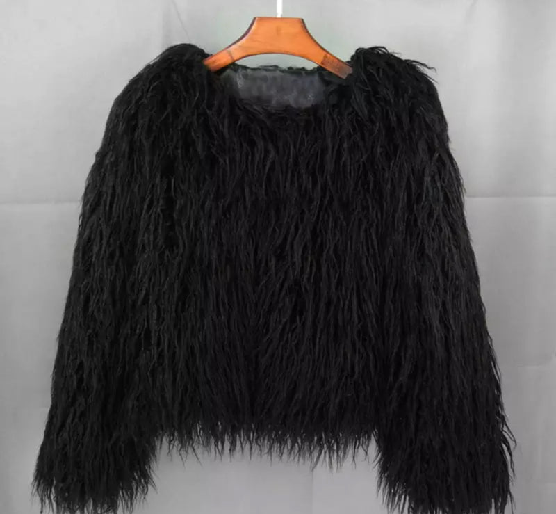 Black Faux Fur Jacket