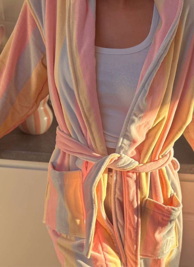 pastel dressing gown The Pastel Striped Women's Dressing Gown Robe The Gifted Sisters
