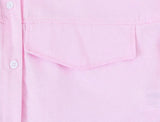 Pink Cropped Long Sleeve Shirt