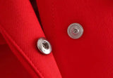 Crop Red Button Jacket