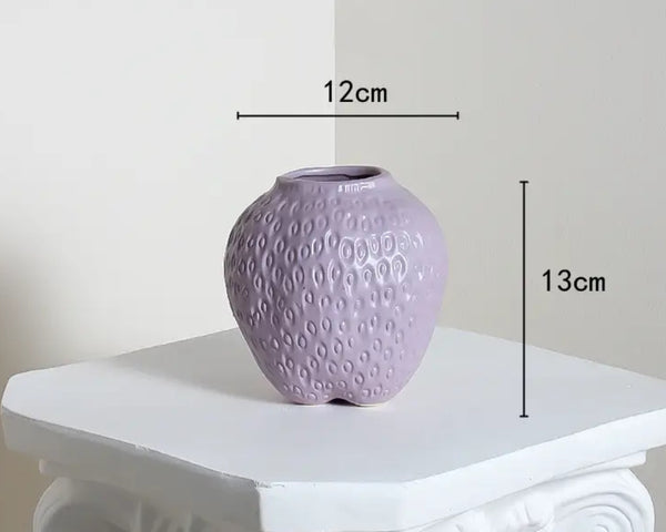 Small Lilac Strawberry Vase size