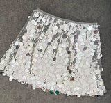 Silver Sequin Skirt