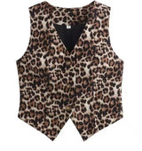 Leopard print waist coat