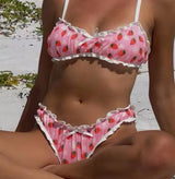 Strawberry bikini white and pink