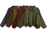 Suede Style oversized Pocket Jacket various colours