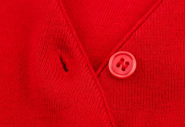 Red Double Layer Knitted Jumper