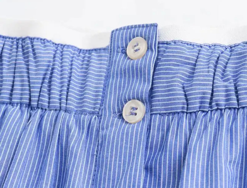 Blue Striped Shirt (shorts sold separately )
