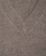 V Neck Oatmeal Knit Jumper