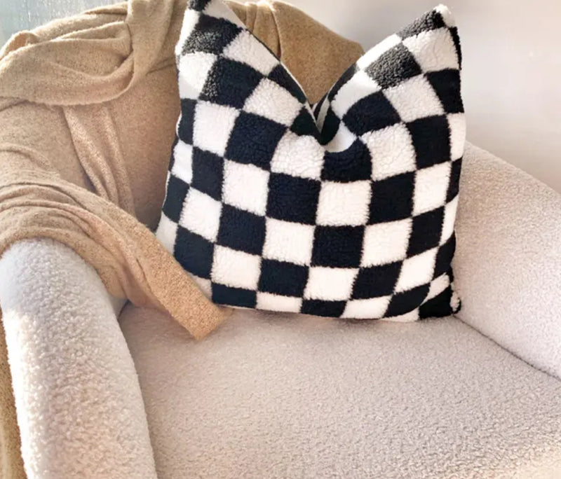 Checked Cushion Cover