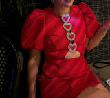 Red Heart Mini Dress
