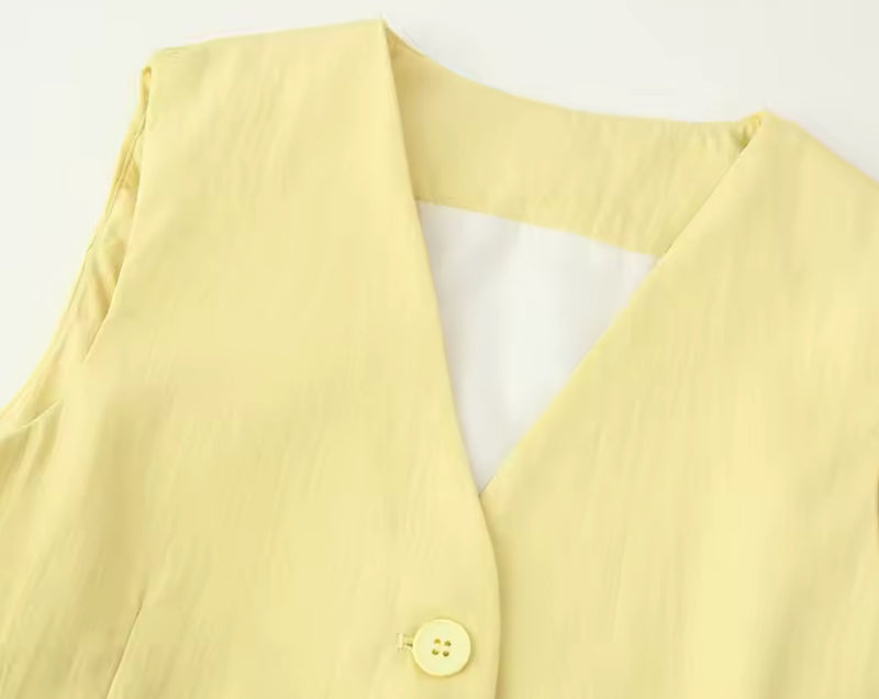 Yellow Waistcoat & Trouser Co ord