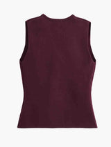 Burgundy Knitted Vest