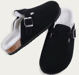 Black Clogs with Fur