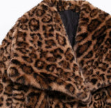 Leopard Print Faux Fur Jacket