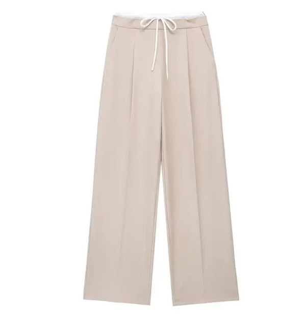 Wide Leg Tie Waist Trousers