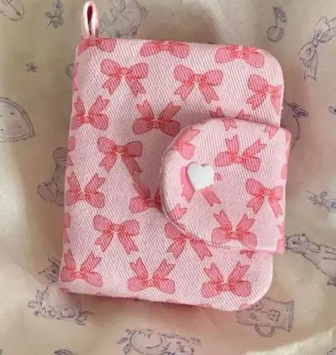 Bow Coin Purse Pink and Red
