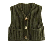 Knitted Button Vest