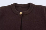 Brown Fringe Knitted Cardigan