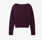 Burgundy / purple Pullover Sweater