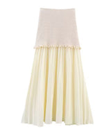 Long beige flowey Skirt