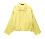 Yellow Suede Style Bomber Jacket