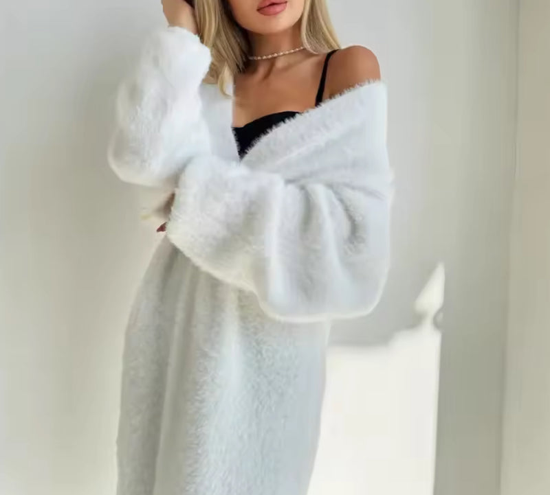 Long Super Soft Cardigan in Cream