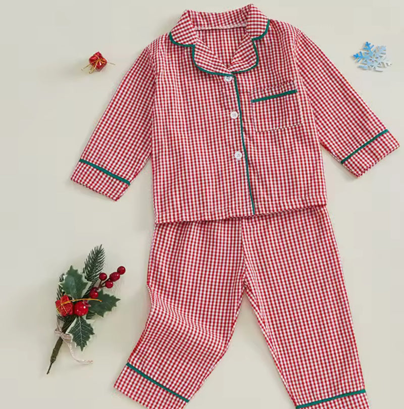 Red or Green Check Kids Pyjamas