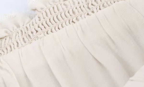 Milky White Ruffle Maxi Skirt