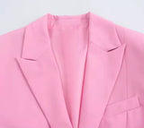 Candy Pink Tie Blazer
