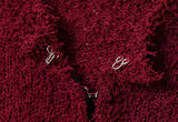 Red Fringe Cardigan