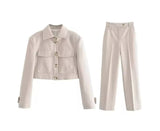 Crop Jacket and Trouser Co Ord