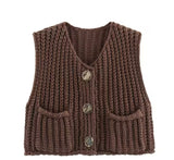 Knitted Button Vest