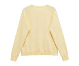 Yellow Henley Style Knitted Thin Jumper