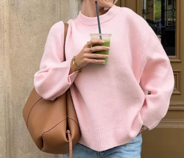 Pink knitted jumper