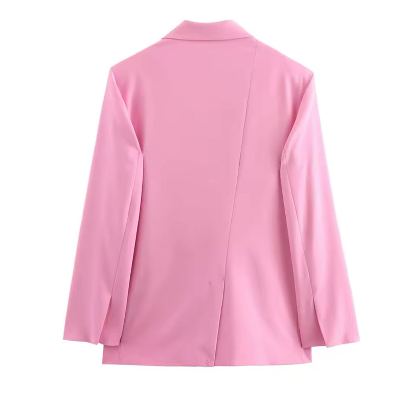 Candy Pink Tie Blazer