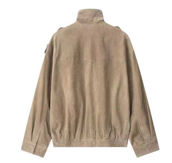 Suede Style Beige Jacket