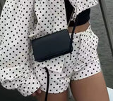 Polka Dot Shorts White and Black