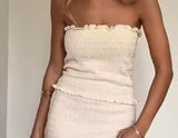 Bandeau Cream Top