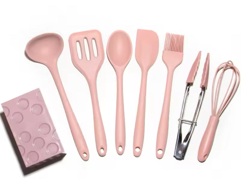 8pcs Pink Kitchen Set