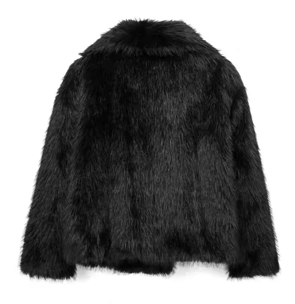 Black Faux Fur Jacket