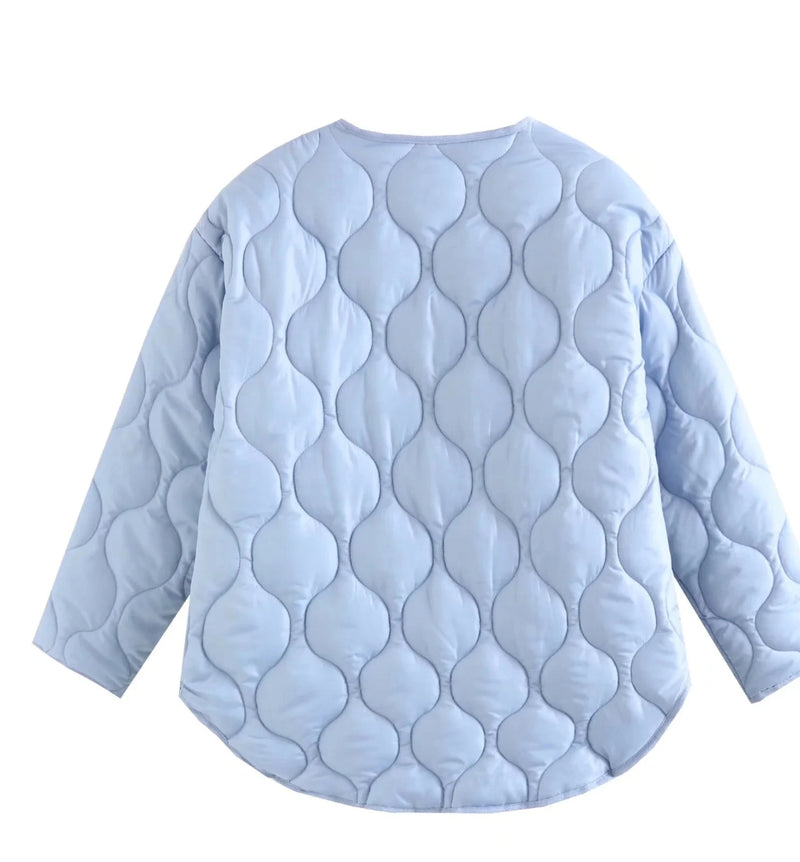 Powder Blue Quilted Jacket