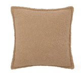 Plush cushion with beige fleece cover, perfect for comfort and relaxation.