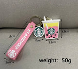Starbucks Keyring with a cute bubble tea design, ideal for bubble tea enthusiasts and Starbucks fans.