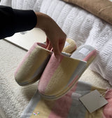 Gift Set pastel slippers and matching make up bag