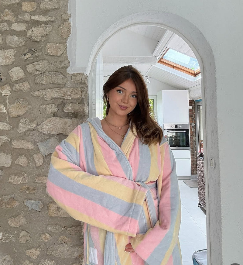 The Pastel Striped Women’s Dressing Gown Robe